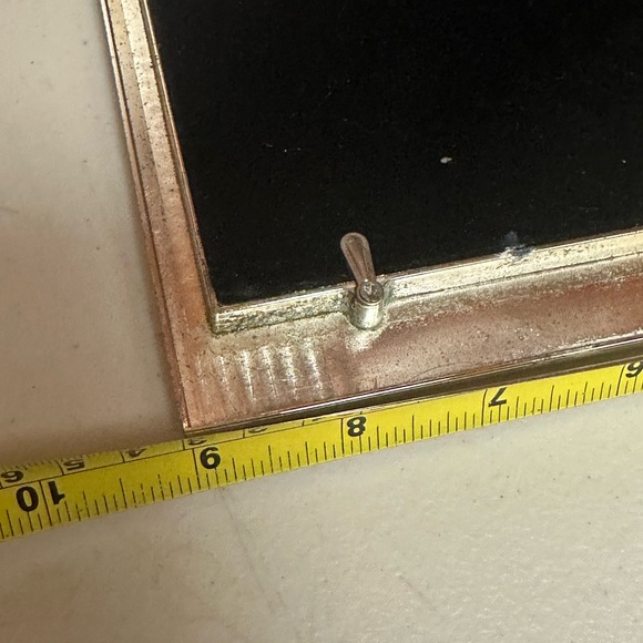 Vintage silver plated Yellow Enamel with Rhinestone double photo frame - Picture 11 of 14